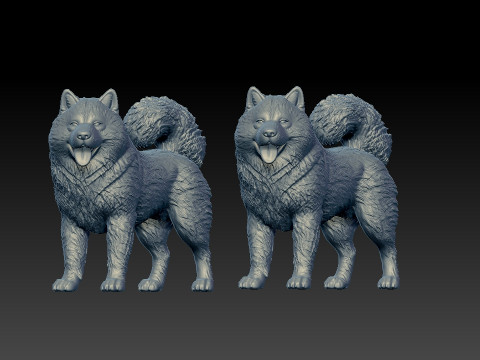 Alaska Malamute - Mally model - 3D print 3D 打印模型