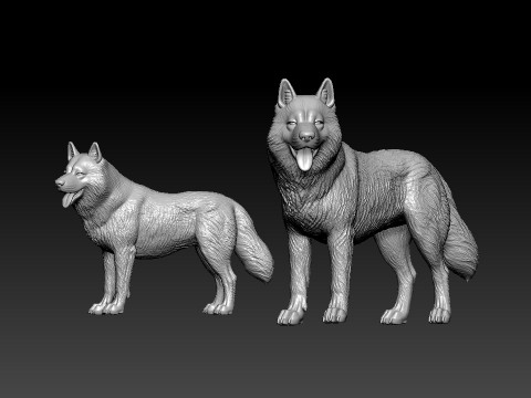 Siberian Husky - Chukcha model - 3D print Modelo de impresión 3D
