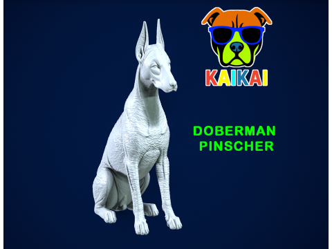 Dobermann - Doberman Pinscher model - 3D PRINT 3D Принт Модель