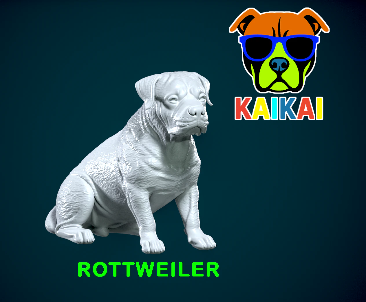 Rottweiler - Rottie dog model - 3D print 3D Print Model .c4d .max .obj .3ds .fbx .stl .blend 