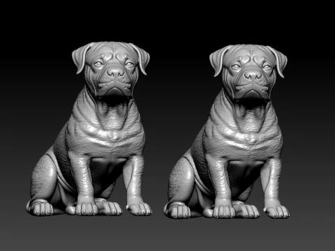 Rottweiler - Rottie dog model - 3D print 3D Print Model
