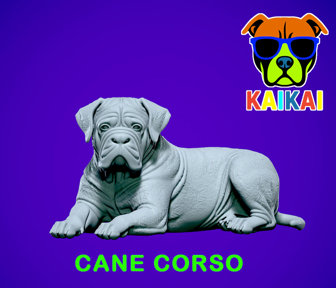 Cane Corso lying - English Mastiff model - 3D print 3D Print Model .c4d .max .obj .3ds .fbx .stl .blend 