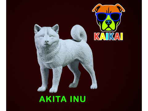 Akita dog - Japanese giant dog - 3D print 3D 打印模型