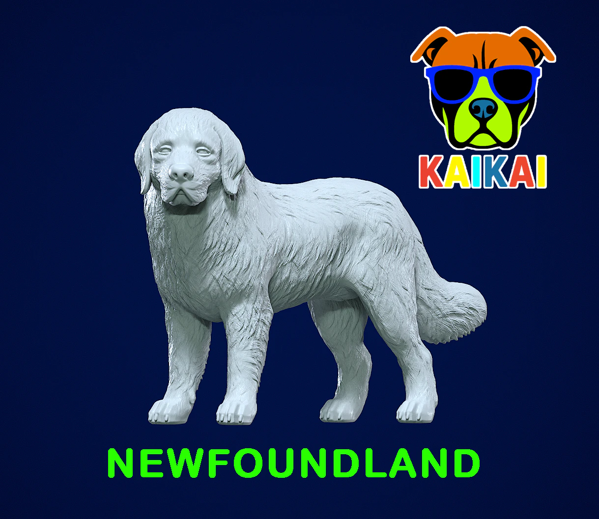 Newfoundland dog - Newfie dog model - 3D print 3D Print Model .c4d .max .obj .3ds .fbx .stl .blend