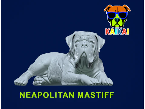 Estatua del Mast&iacute;n Napolitano - Modelo Bulldog Italiano - Impresi&oacute;n 3D Modelo de impresión 3D