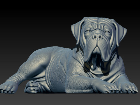 Neapolitan Mastiff statue - Italian Bulldog model - 3D print Modelo de impresión 3D