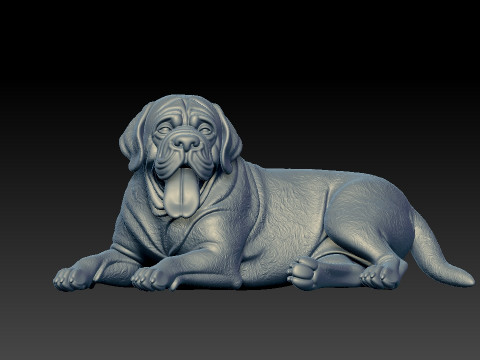 Mastiff - English Mastiff model - 3D print 3D 打印模型