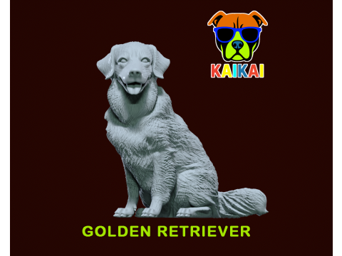 Golden Retriever model - Golden statue - 3D print 3D Принт Модель