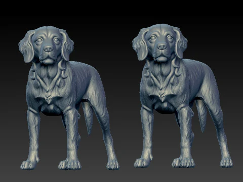 Brittany Spaniel - Breton Spaniel model - 3D print 3D Print Model