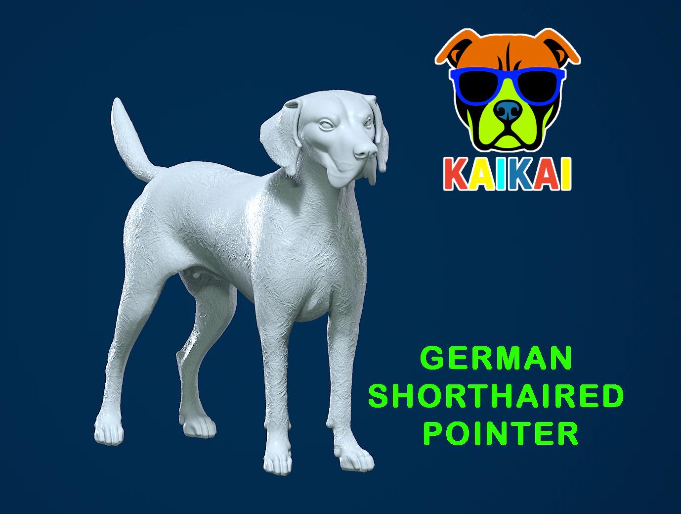 German Shorthaired Pointer model Dog - 3D print 3D Print Model .c4d .max .obj .3ds .fbx .stl .blend 