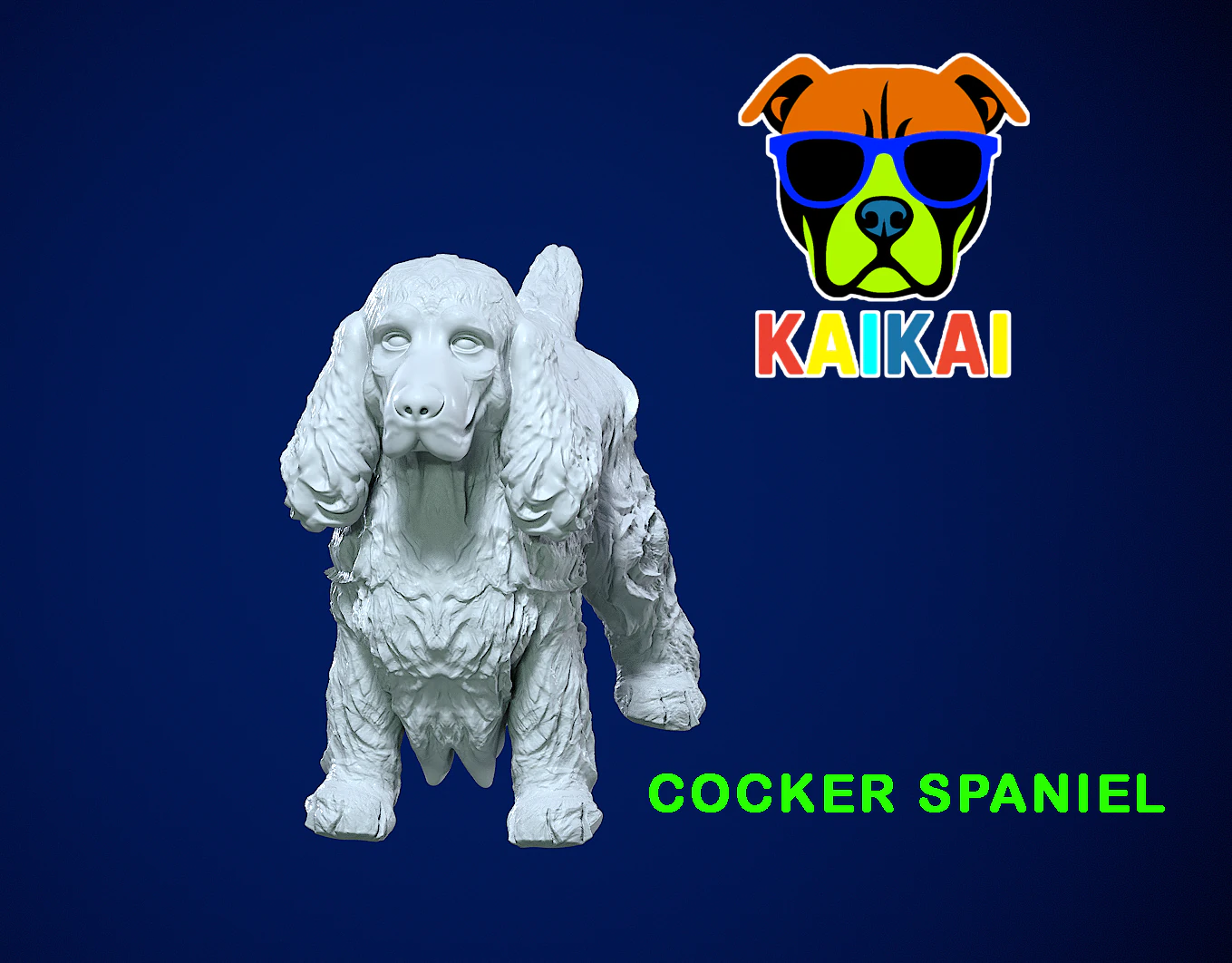 Cocker Spaniel dog - American Cocker Spaniel dog - 3D print 3D Print Model .c4d .max .obj .3ds .fbx .stl .blend