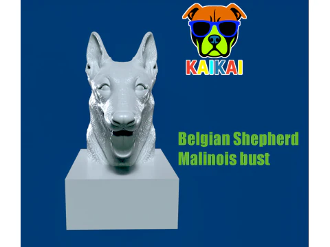 CHIEN - MOD&Egrave;LE DE T&Ecirc;TE de Berger Belge - IMPRESSION 3D Modèles 3D en vedette