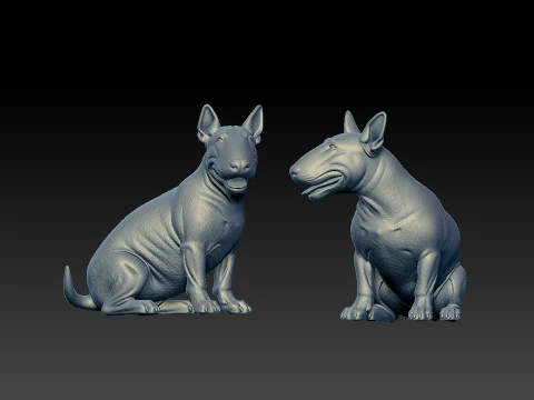 Bull Terrier dog model - 3D print 3D Print Model