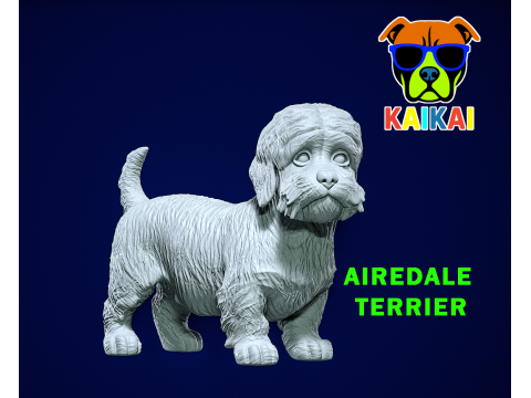 Dandie Dinmont Terrier Dog - Airedale Terrier - 3D print 3D Принт Модель