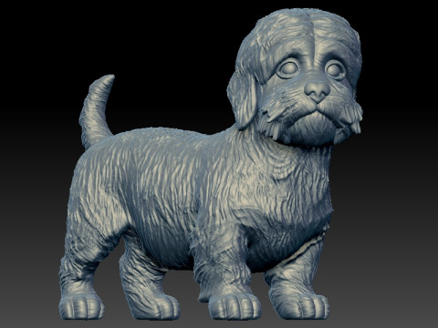 Dandie Dinmont Terrier Dog - Airedale Terrier - 3D print 3D Принт Модель