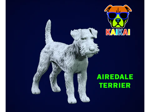 Modello di cane Airedale Terrier - stampa 3D Modello di stampa 3D