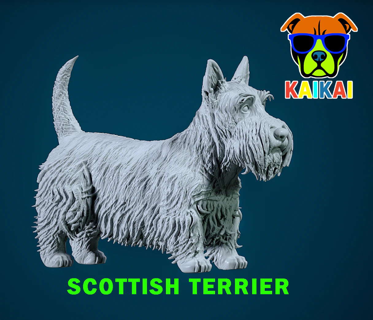 Scottish Terrier Dog model - 3D print 3D Print Model .c4d .max .obj .3ds .fbx .stl .blend
