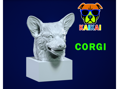 Head References Pembroke Welsh Corgi model - 3D print 3D Print Model
