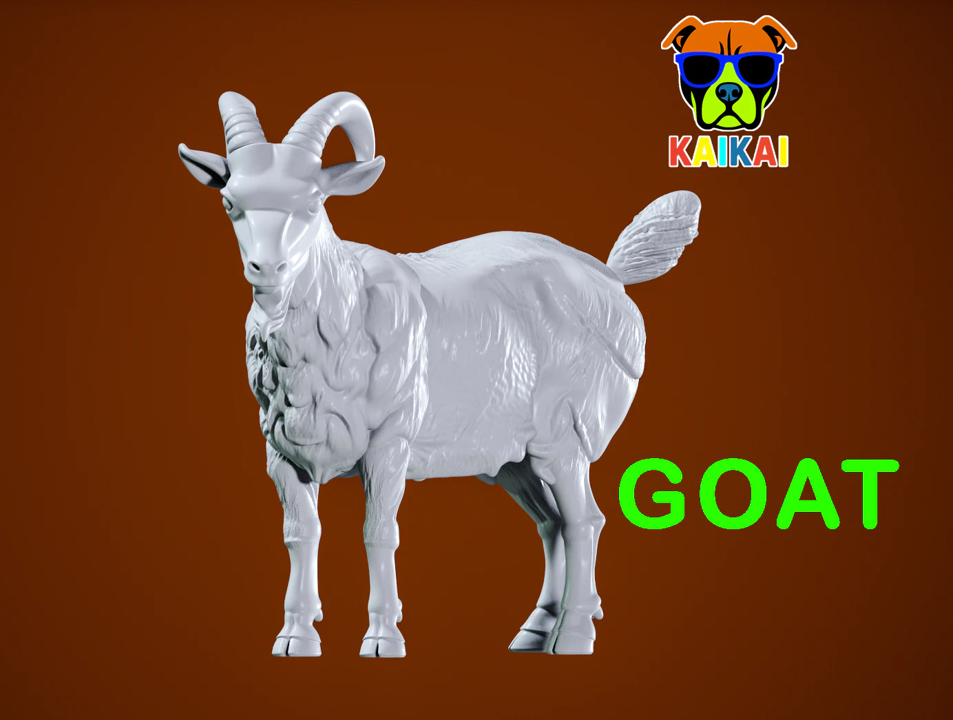Mountain goat Bovidae model - 3D print 3D Print Model .c4d .max .obj .3ds .fbx .stl .blend