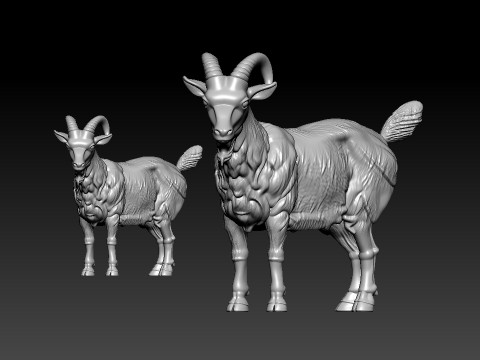 Mountain goat Bovidae model - 3D print 3D Принт Модель