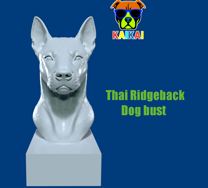 Red Thai Ridgeback Dog model - 3D print Model Cetak 3D .c4d .max .obj .3ds .fbx .stl .blend