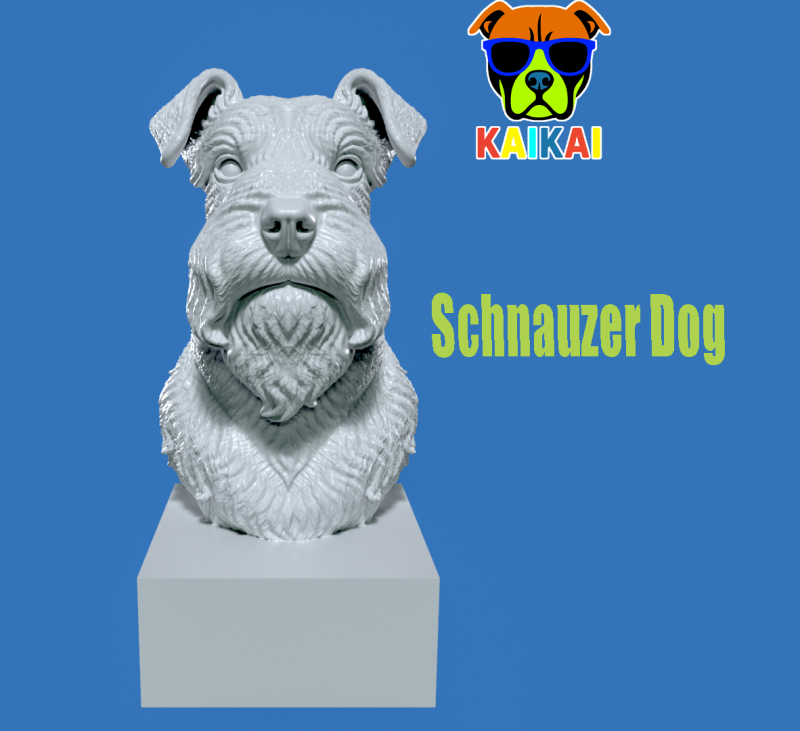 Miniature Schnauzer - Dwarf Schnauzer Dog model - 3D print Modelo de Impressão 3D .c4d .max .obj .3ds .fbx .stl .blend