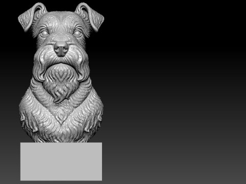 Miniature Schnauzer - Dwarf Schnauzer Dog model - 3D print Modelo de Impressão 3D