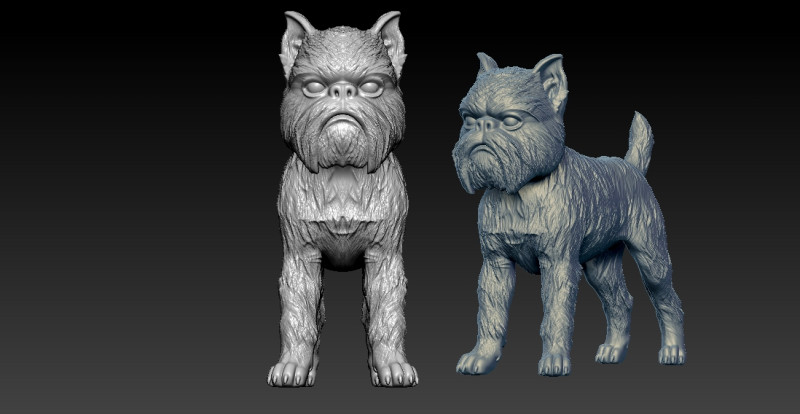 Griffon Bruxellois Dog model - 3D print 3D-printmodel .c4d .max .obj .3ds .fbx .stl .blend