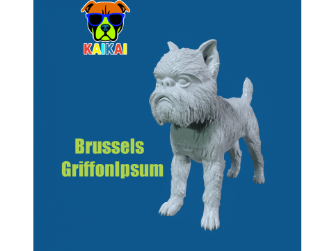 Griffon Bruxellois Dog model - 3D print 3D-printmodel