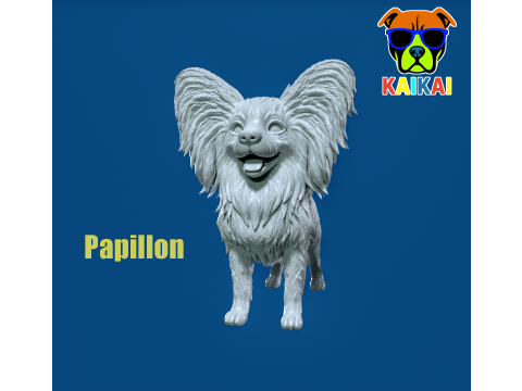 Papillon dog - Squirrel dog - 3D print 3D 프린트 모델