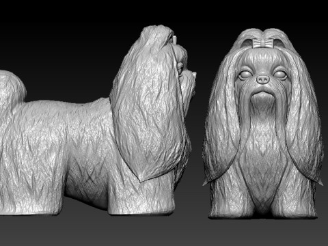Maltese dog model - 3D print 3D 프린트 모델
