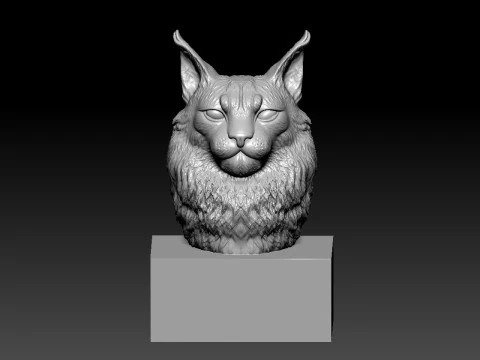 Cabe&ccedil;a de gato Birman - Busto de cabe&ccedil;a de gato birman&ecirc;s - Impress&atilde;o 3D Modelo de Impressão 3D