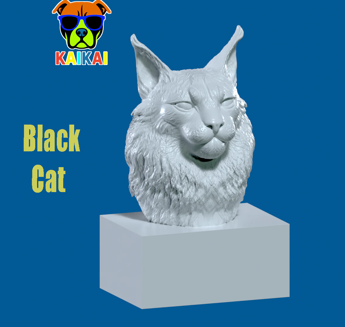 Cabe&ccedil;a de gato Birman - Busto de cabe&ccedil;a de gato birman&ecirc;s - Impress&atilde;o 3D Modelo de Impressão 3D .c4d .max .obj .3ds .fbx .stl .blend 