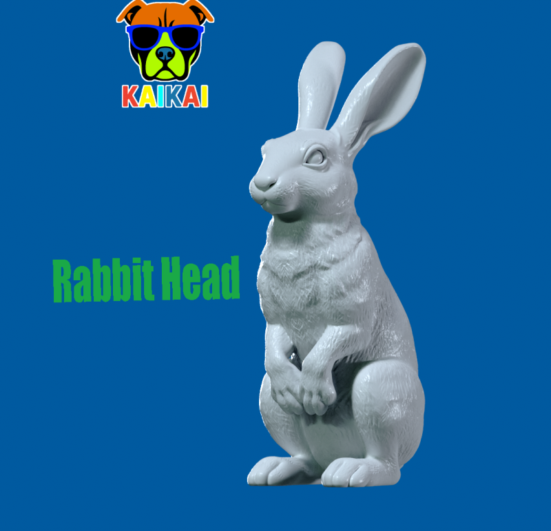 Rabbit head- Riverine Rabbit Bust model - 3D print 3D Print Model .c4d .max .obj .3ds .fbx .stl .blend