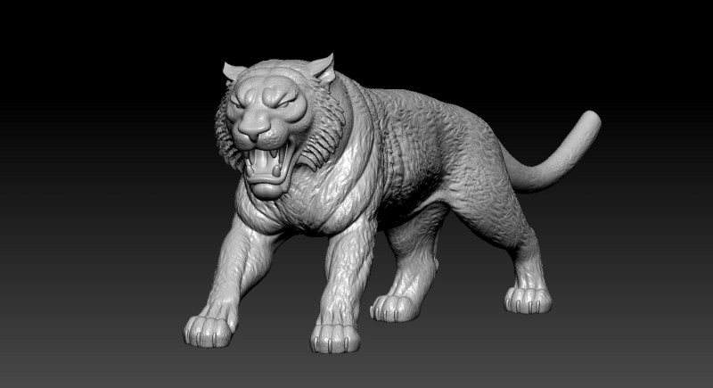Tiger-like- Indochina Tiger model - 3D print Model Cetak 3D .c4d .max .obj .3ds .fbx .stl .blend