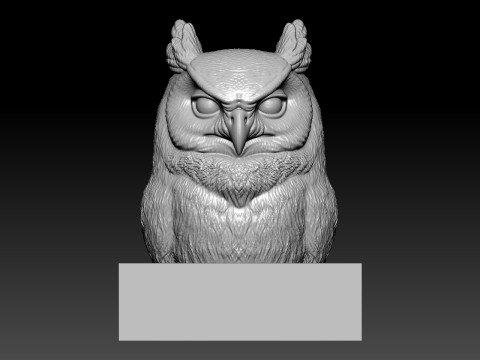 Owl bust model - Animal - 3D print Model do druku 3D