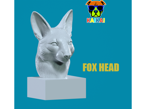 Fox bust - Fennec Fox head model - 3D print 3D 프린트 모델