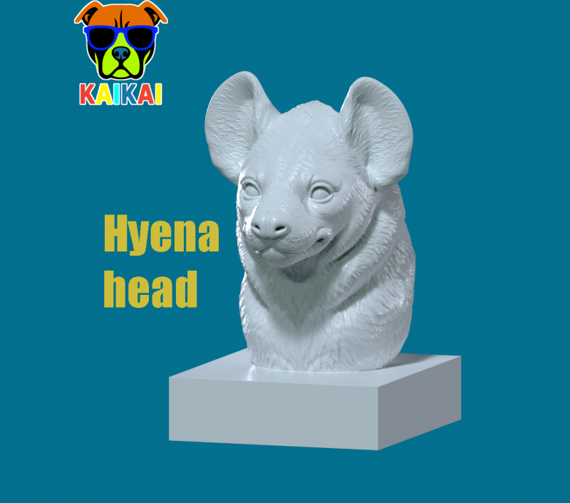 Hyena species head model - 3D print 3D प्रिंट मॉडल .c4d .max .obj .3ds .fbx .stl .blend
