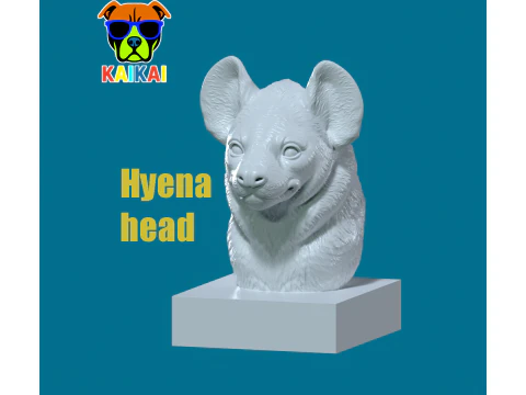 लकड़बग्घा प्रजाति के सिर का मॉडल - 3डी प्रिंट 3D प्रिंट मॉडल