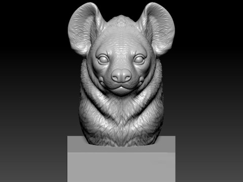Hyena species head model - 3D print 3D प्रिंट मॉडल