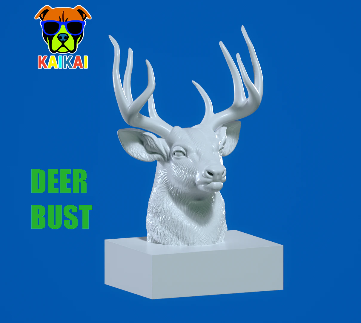 Cervus canadensis - Deer bust model - 3D print 3D Print Model .c4d .max .obj .3ds .fbx .stl .blend 