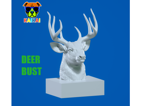 Cervus canadensis - Deer bust model - 3D print Modelo de impresión 3D