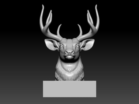 Cervus canadensis - Deer bust model - 3D print Modelo de impresión 3D