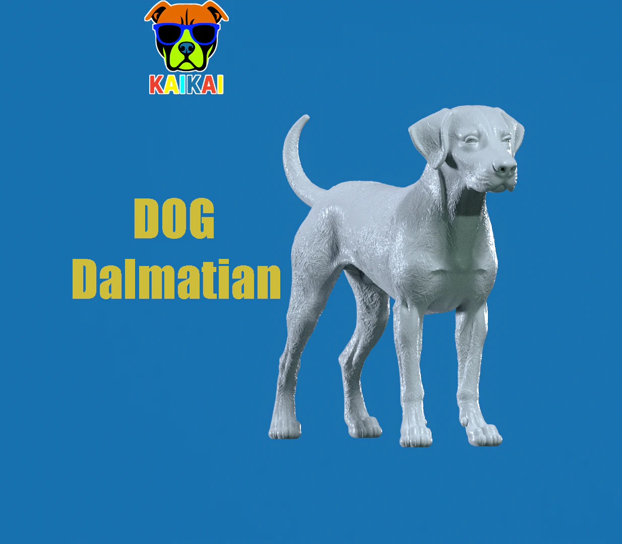 Dalmatian Dog bust model - 3D print 3D Print Model .c4d .max .obj .3ds .fbx .stl .blend 