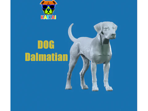 Dalmatian Dog bust model - 3D print 3D Print Model
