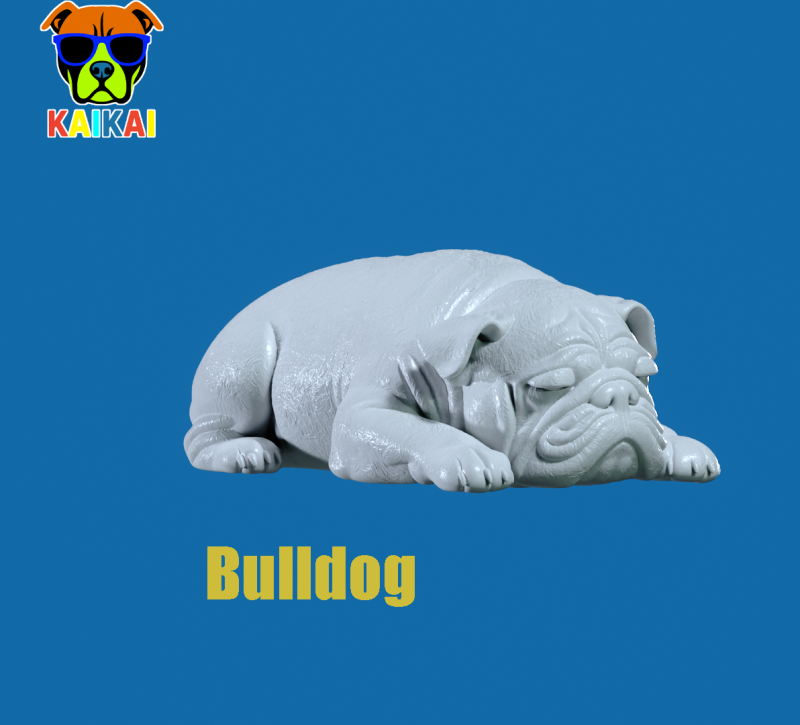 Sleeping Bulldog bust model - 3D print 3D Принт Модель .c4d .max .obj .3ds .fbx .stl .blend