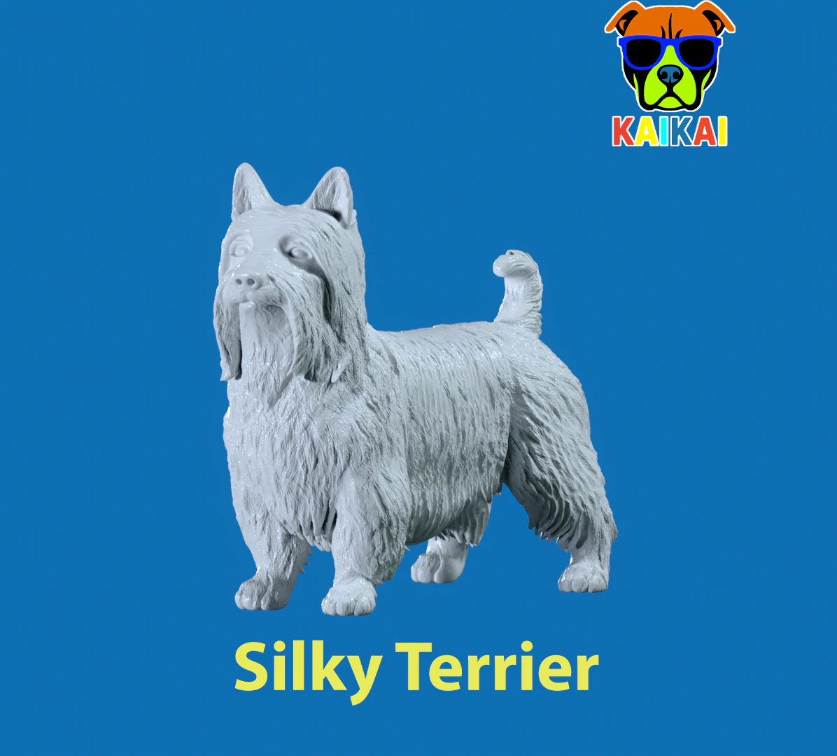 Silky Terrier Terrier Dog model - 3D print 3D Print Model .c4d .max .obj .3ds .fbx .stl .blend 