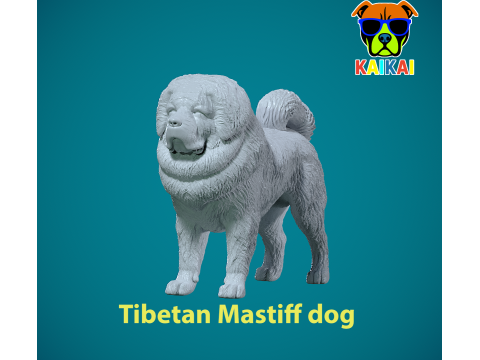 Tibetan Mastiff Dog - mastiff DOg model - 3D print Modelo de Impressão 3D