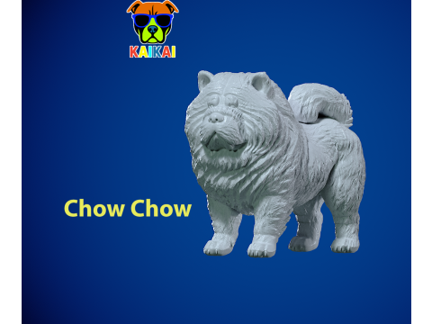 Chow Chow Dog model - Chow Dog statue - 3D print 3D 프린트 모델