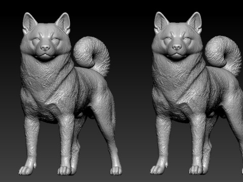 Finnish Hound dog model - Loulou Finois Dog statue - 3D print 3D 프린트 모델